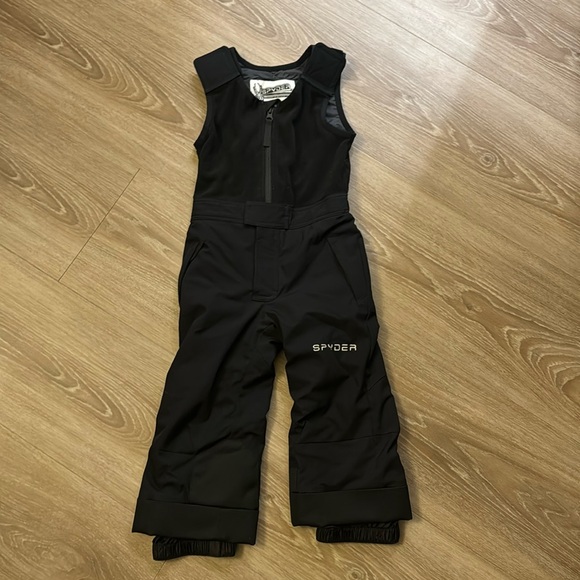 Spyder Boys Ski Challenger Jacket & Ski Bib Pants Red Black Snow Winter Set 3T - Picture 7 of 14